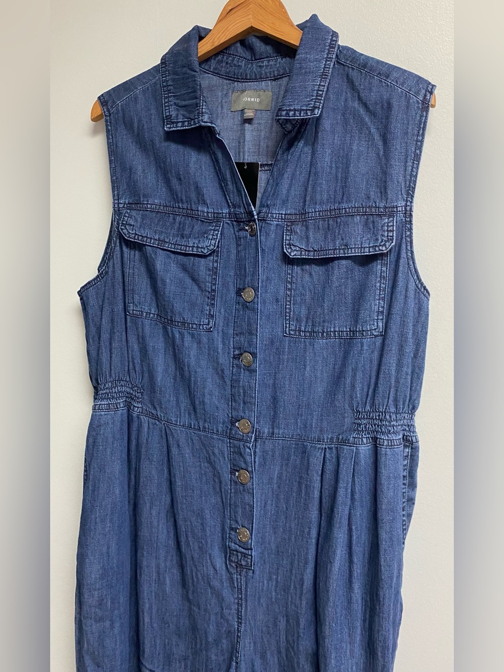 NWT ABSOLUTELY ADORABLE TORRID DENIM JUMPSUIT - 16 REGULAR - Picture 8 of 13